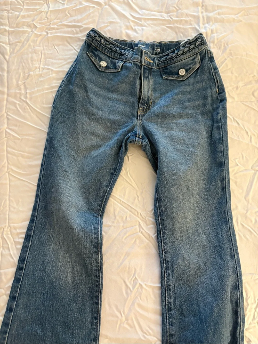Old Navy Kids Blue Denim Jeans with Braided Waist